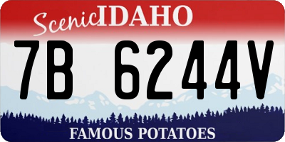 ID license plate 7B6244V