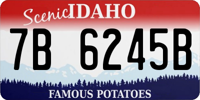 ID license plate 7B6245B