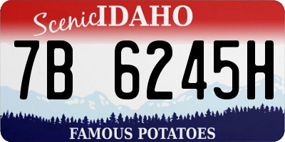 ID license plate 7B6245H