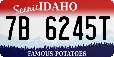 ID license plate 7B6245T