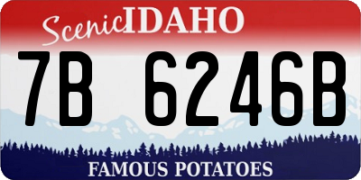 ID license plate 7B6246B