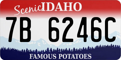 ID license plate 7B6246C