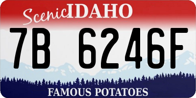 ID license plate 7B6246F