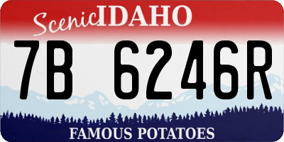 ID license plate 7B6246R