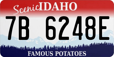 ID license plate 7B6248E