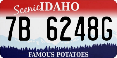 ID license plate 7B6248G