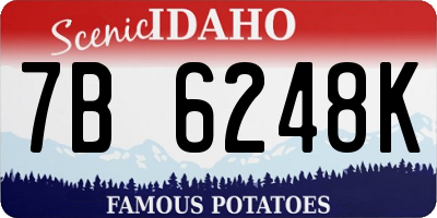ID license plate 7B6248K