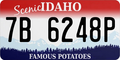 ID license plate 7B6248P