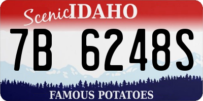 ID license plate 7B6248S