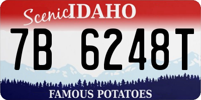 ID license plate 7B6248T