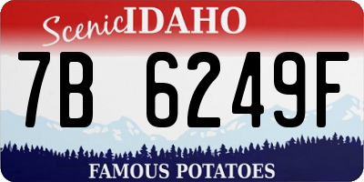 ID license plate 7B6249F