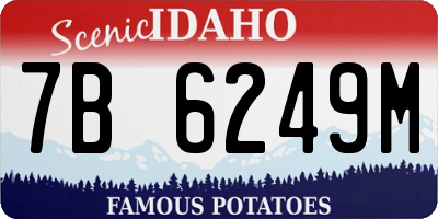 ID license plate 7B6249M