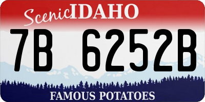 ID license plate 7B6252B