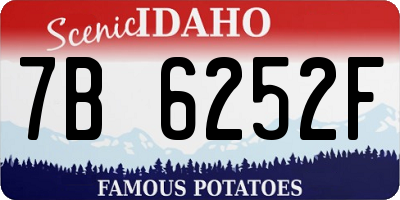 ID license plate 7B6252F