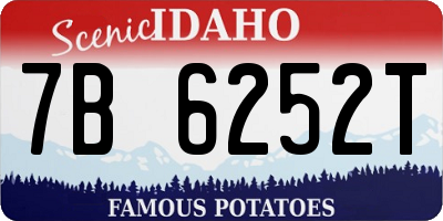 ID license plate 7B6252T
