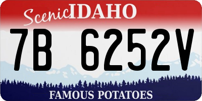 ID license plate 7B6252V