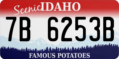 ID license plate 7B6253B