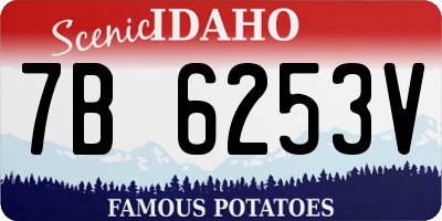 ID license plate 7B6253V