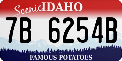 ID license plate 7B6254B