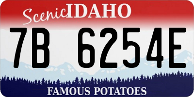 ID license plate 7B6254E