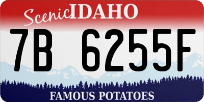 ID license plate 7B6255F