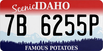 ID license plate 7B6255P