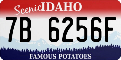 ID license plate 7B6256F