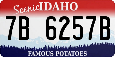 ID license plate 7B6257B