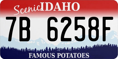 ID license plate 7B6258F
