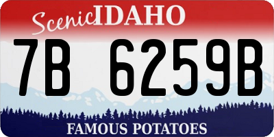 ID license plate 7B6259B