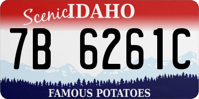 ID license plate 7B6261C