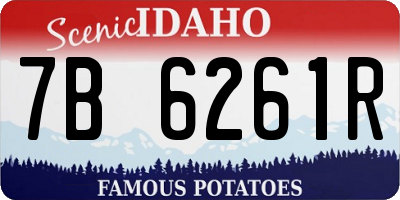 ID license plate 7B6261R
