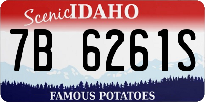 ID license plate 7B6261S
