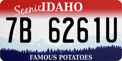 ID license plate 7B6261U