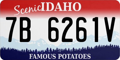 ID license plate 7B6261V