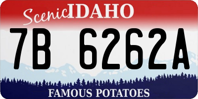 ID license plate 7B6262A