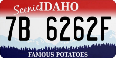 ID license plate 7B6262F