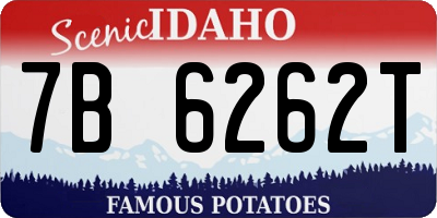 ID license plate 7B6262T