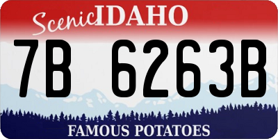 ID license plate 7B6263B