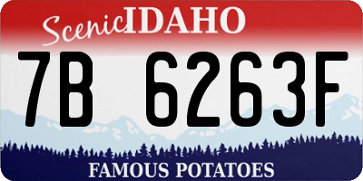 ID license plate 7B6263F