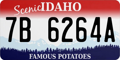 ID license plate 7B6264A