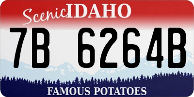 ID license plate 7B6264B