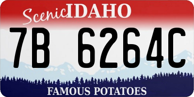 ID license plate 7B6264C