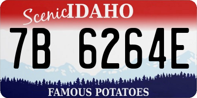 ID license plate 7B6264E
