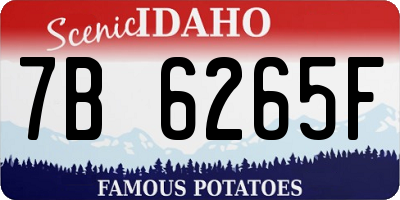 ID license plate 7B6265F