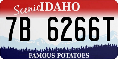 ID license plate 7B6266T