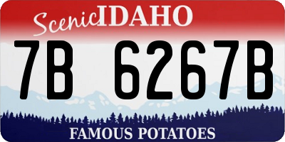 ID license plate 7B6267B