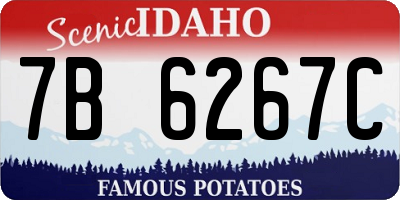 ID license plate 7B6267C