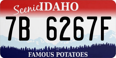 ID license plate 7B6267F