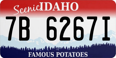 ID license plate 7B6267I